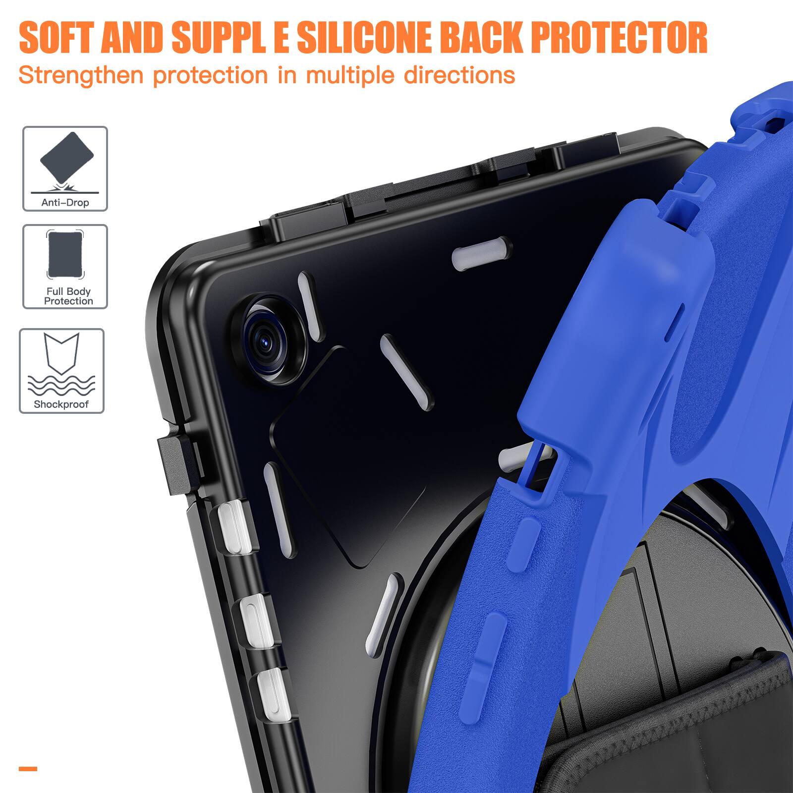 SOFT AND SUPPLE SILICONE BACK PROTECTOR  
Strengthen protection in multiple directions  

- Anti-Drop  
- Full Body Protection  
- Shockproof