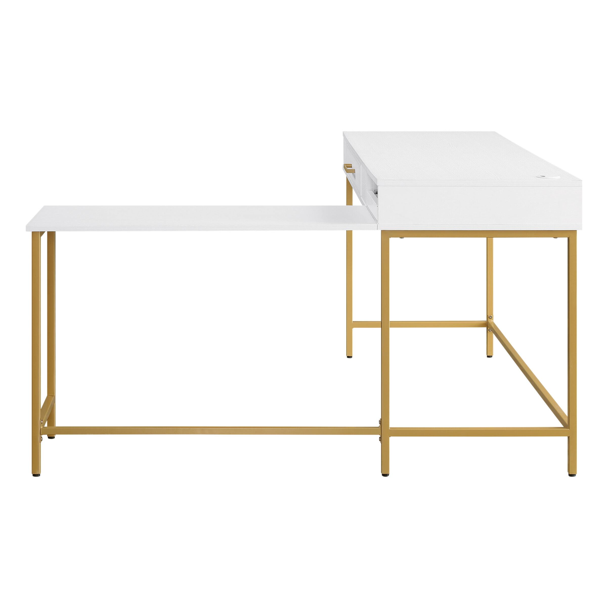 Left. OSP Home Furnishings - Modern Life Desk in White - White.
