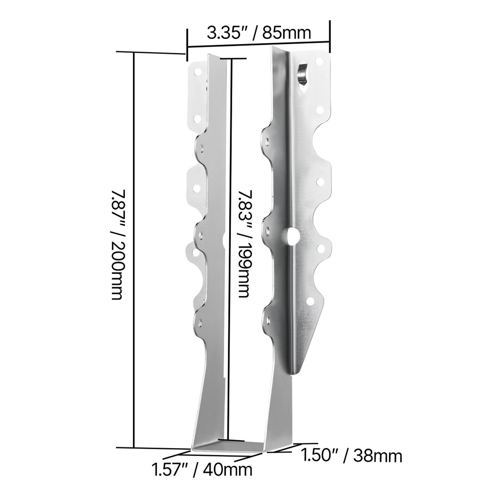 3.35" / 85mm  
7.87" / 200mm  
1.50" / 38mm  
1.57" / 40mm
