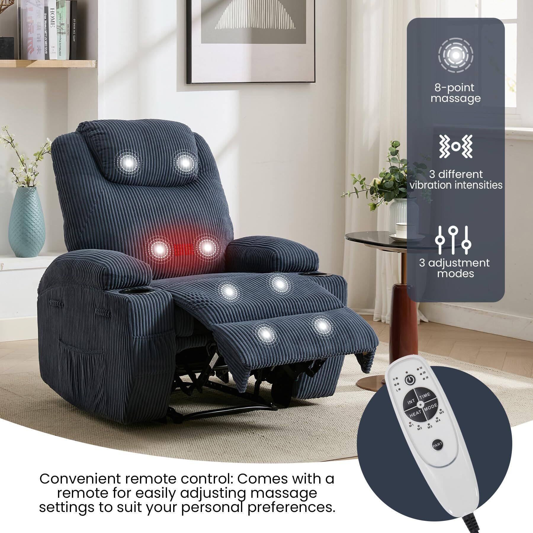 LE 2 HOME BEE  
8-point massage  
3 different vibration intensities  
3 adjustment modes  
Convenient remote control: Comes with a remote for easily adjusting massage settings to suit your personal preferences.