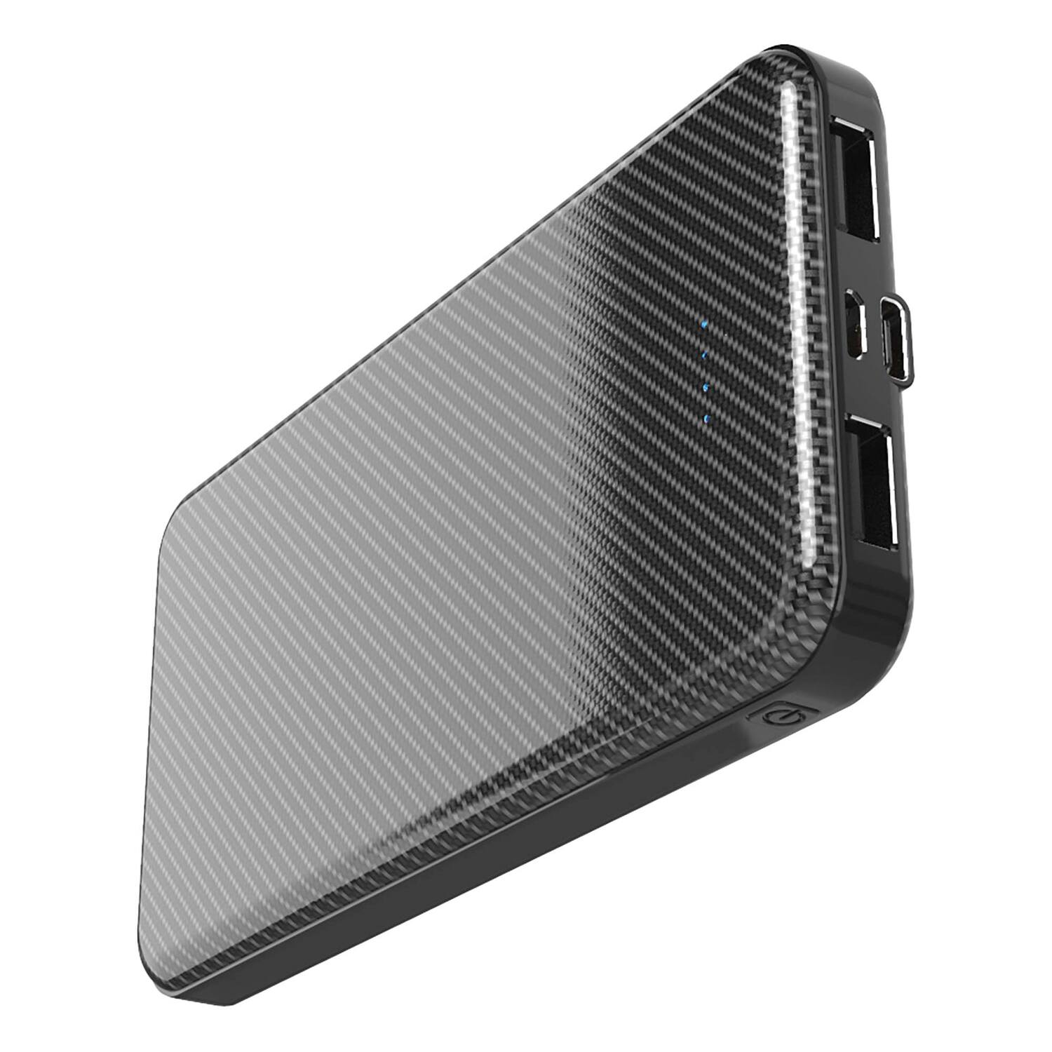 Alt View 2. Xyst - 10,000-mAh Dual-USB Slim Portable Power Pack - Black.