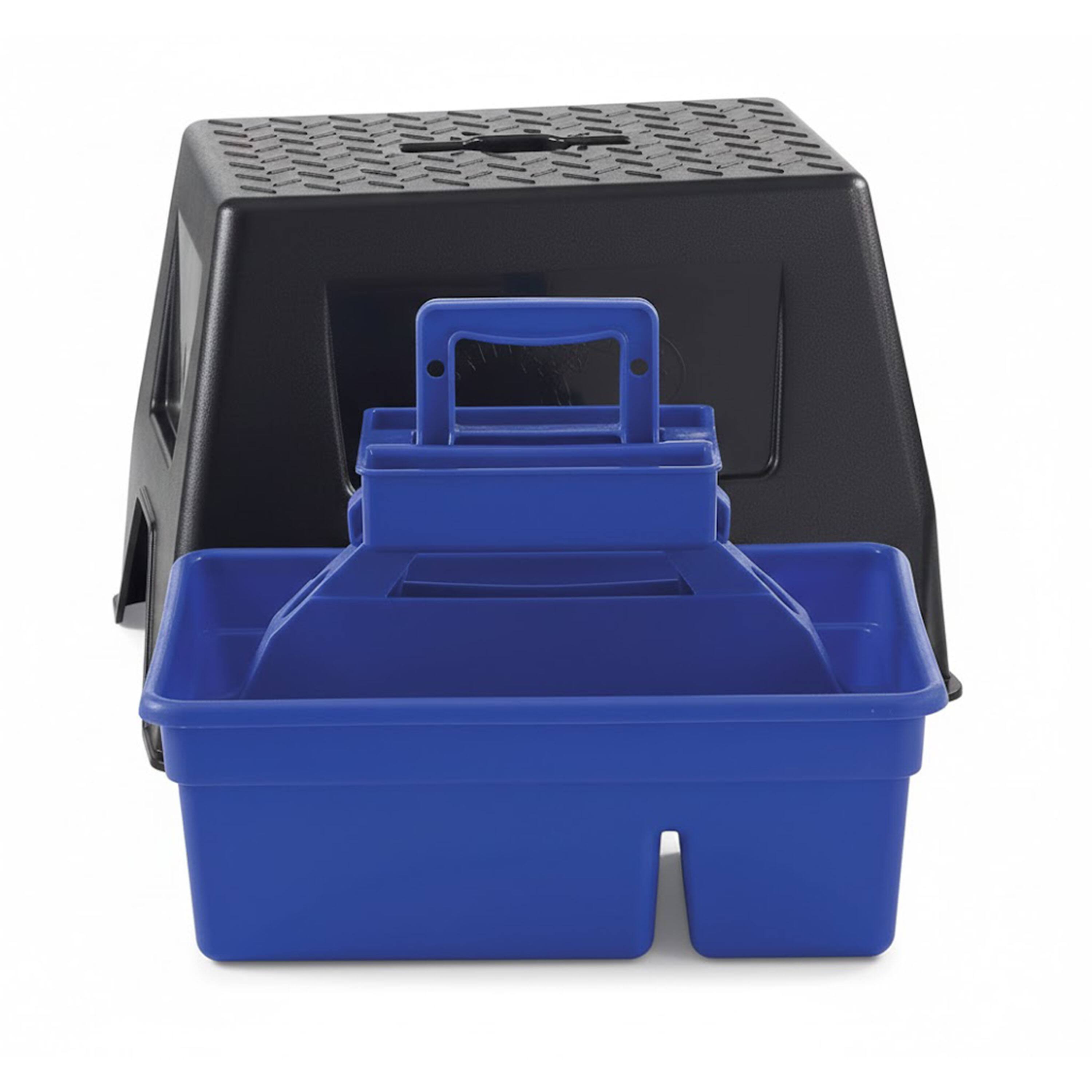 Alt View 2. Little Giant - Little Giant DuraTote Stable Stool and Tote Box with Carrying Handle, Blue - Blue.
