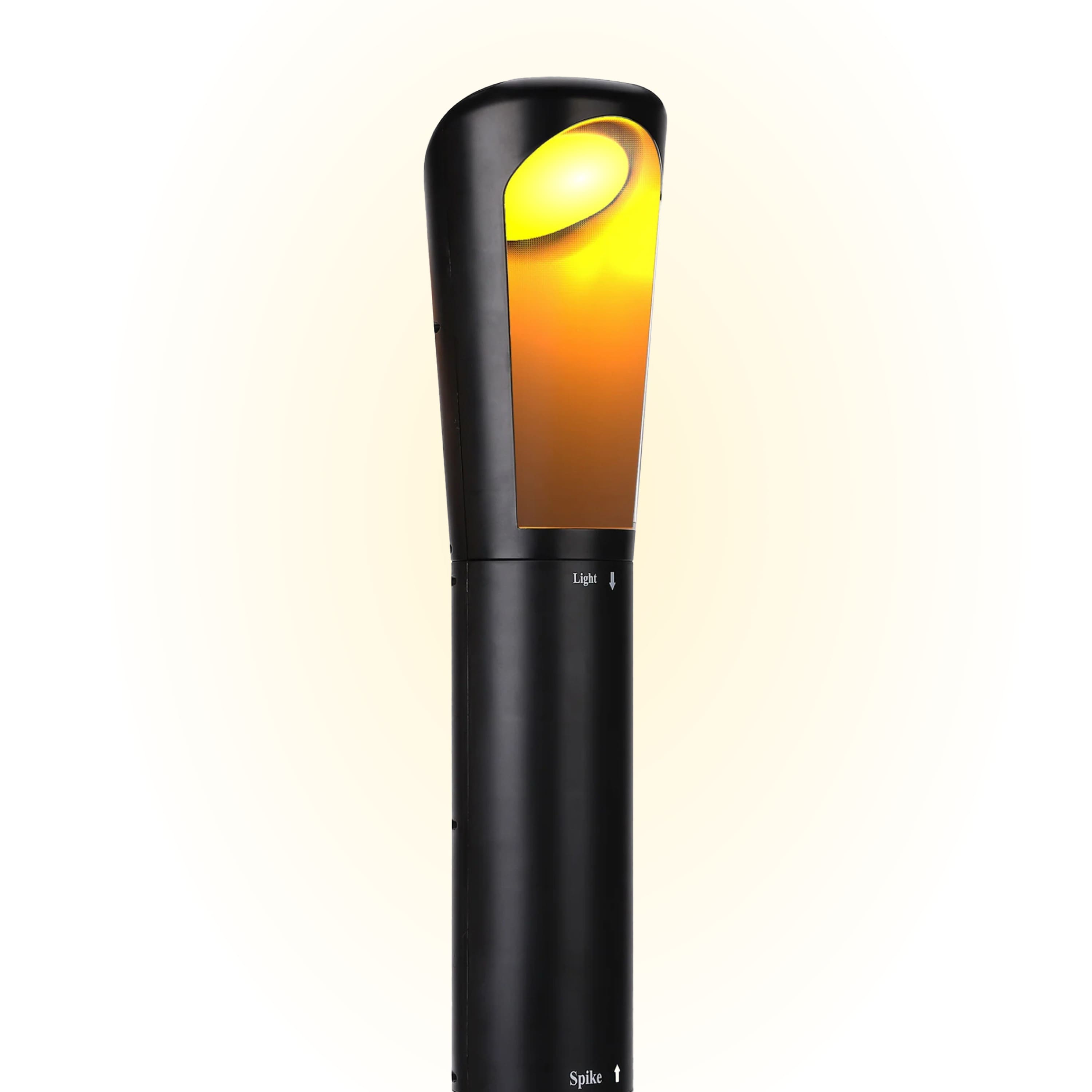 Techko Maid - Solar LED Garden and Path Light with Directional Amber or White Light - Black