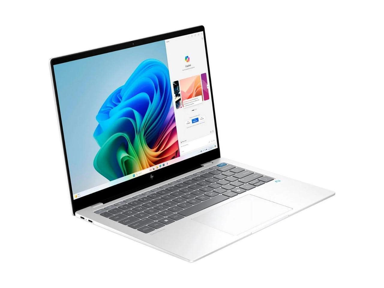 Front. HP - HP OmniBook X 14-fe 14" Laptop Snapdragon X Plus 16GB 512GB W11H - Silver.