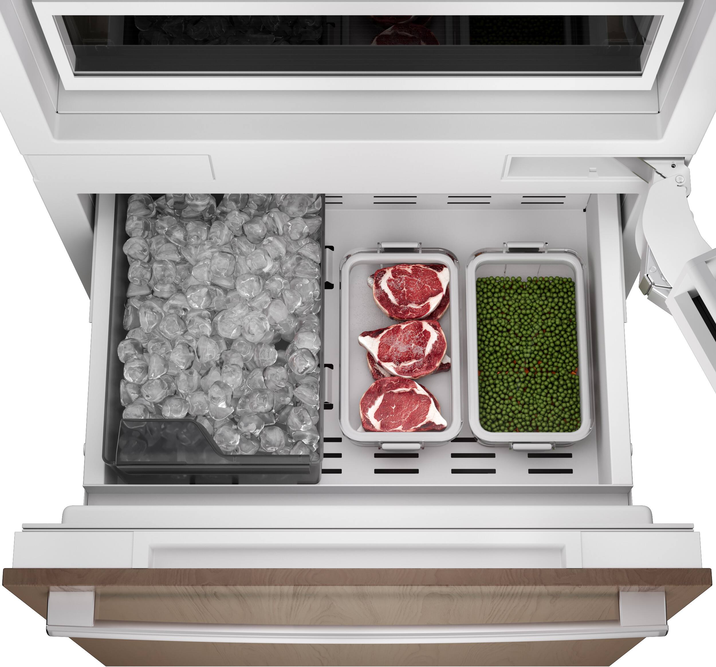 Alt View 14. Bosch - Benchmark Series 16.5 Cu. Ft. Bottom-Freezer Counter-Depth Smart Refrigerator - Custom Panel Ready.