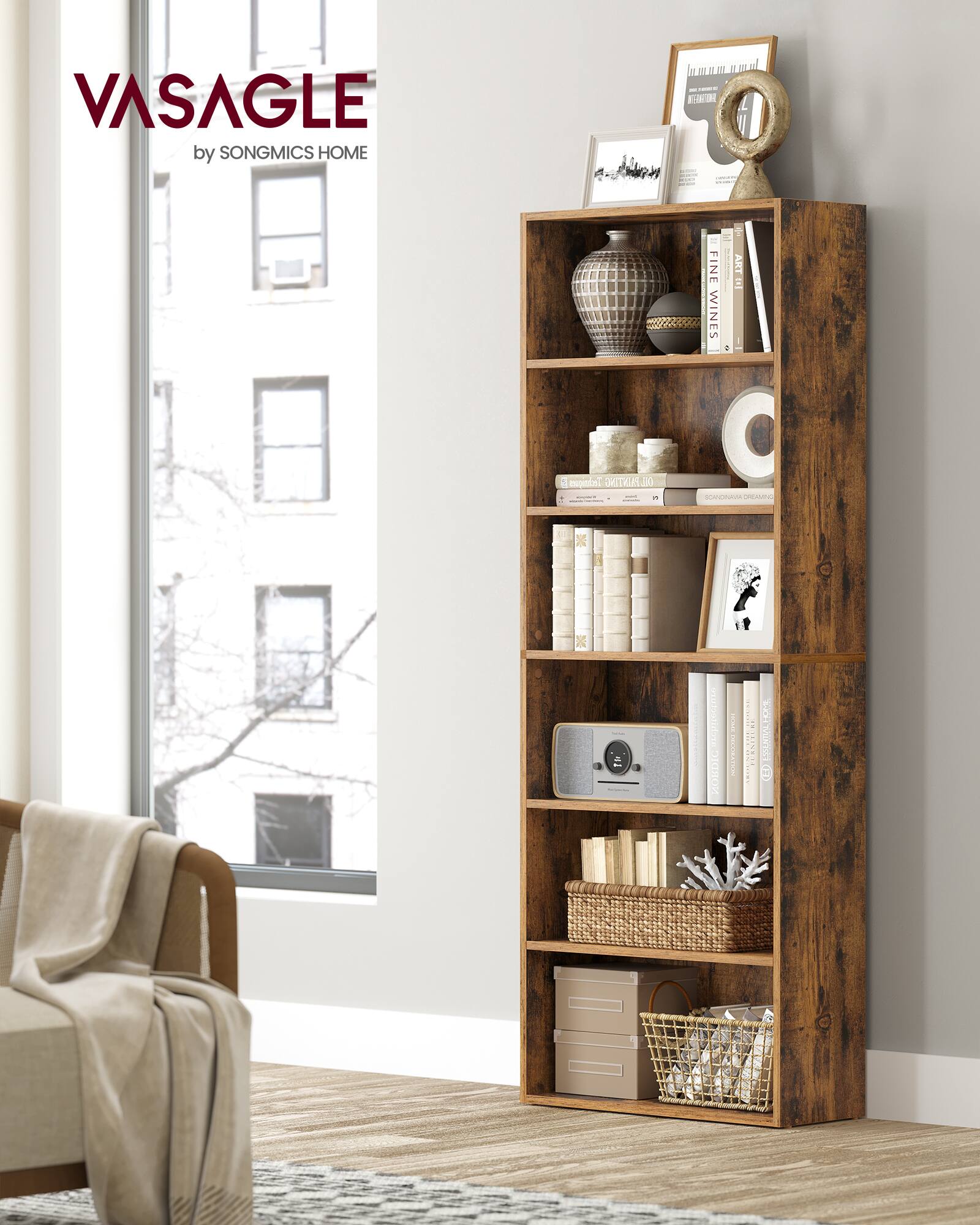Bookshelf 3-Tier Open Bookcase