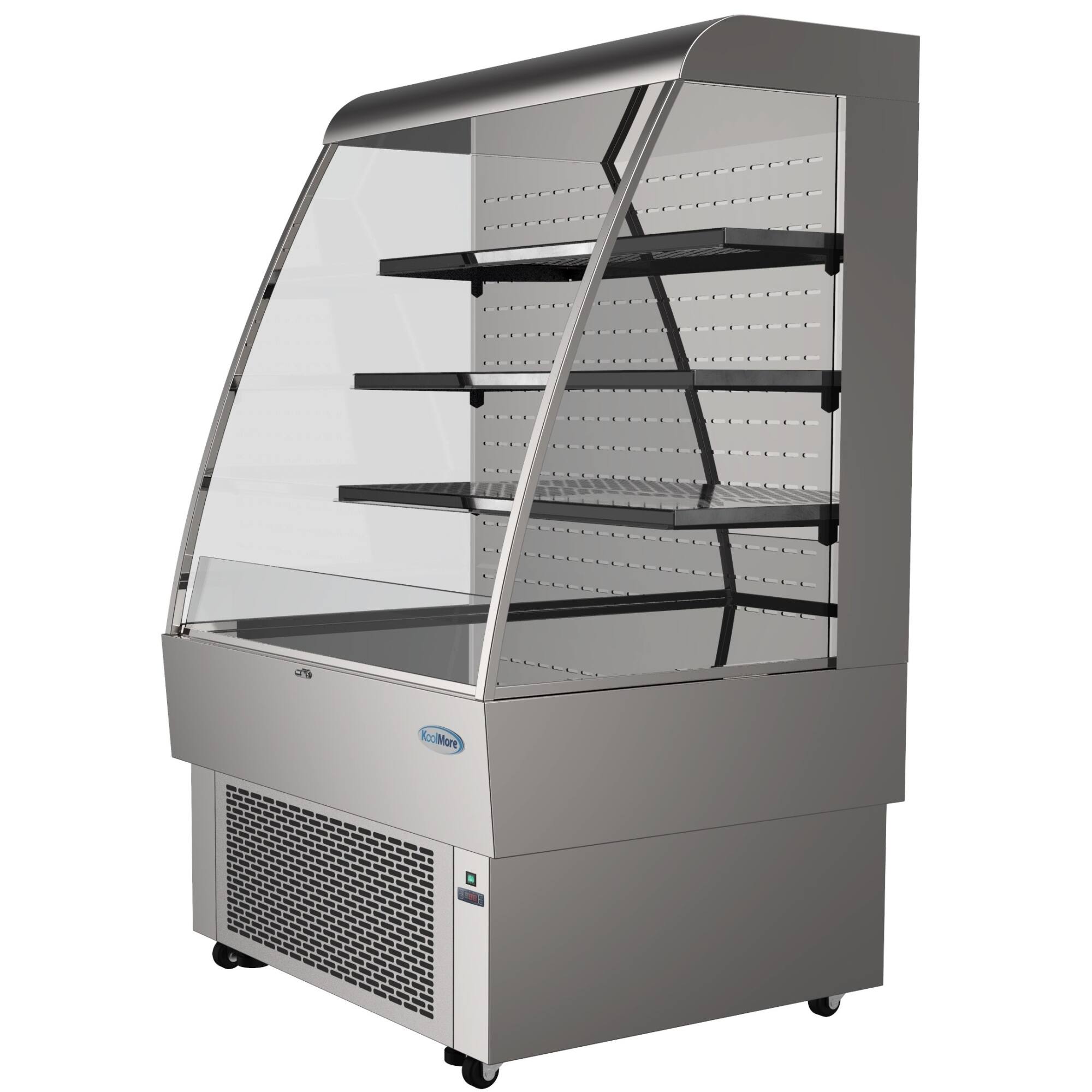 Back. Koolmore - 35 in. Open Air Grab and Go Refrigerator - 13.4 Cu Ft. CDA-13C - Stainless-Steel.