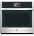 GE Profile - 30" Smart Built-In Single Electric Convection Wall Oven with In-Oven Camera and No Preheat Air Fry - Stainless Steel