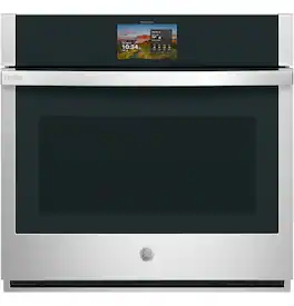 GE Profile - 30" Smart Built-In Single Electric Convection Wall Oven with In-Oven Camera and No Preheat Air Fry - Stainless Steel