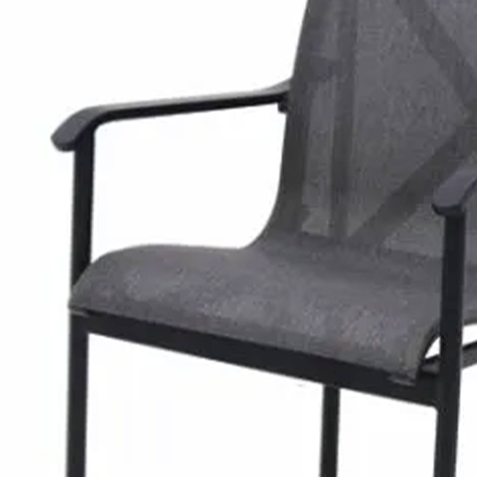 Alt View 6. Four Seasons Courtyard - Four Seasons Courtyard Norwalk Sling Fabric with Aluminum Frame Chair (4 Pack) - Gray.