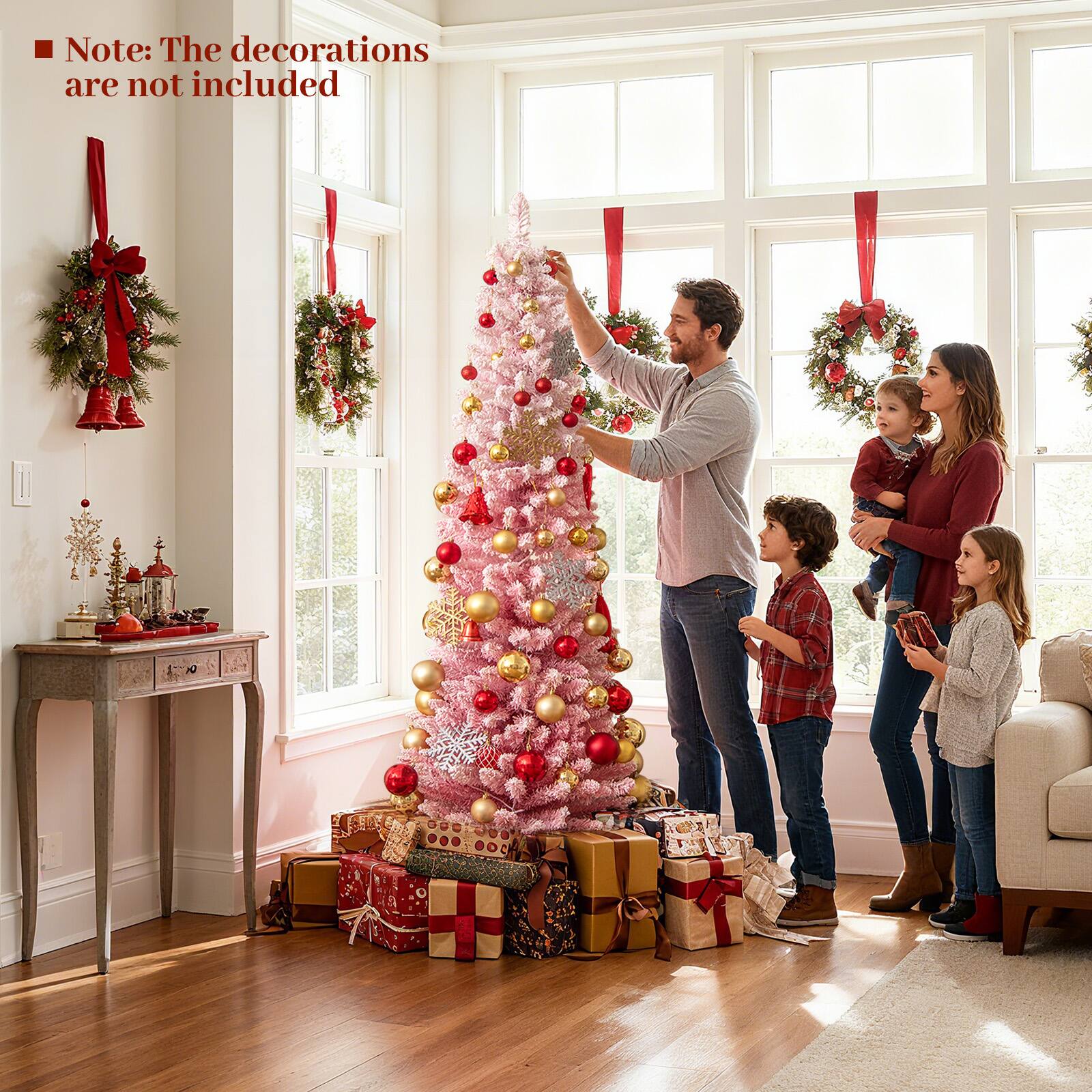 Note: The decorations are not included