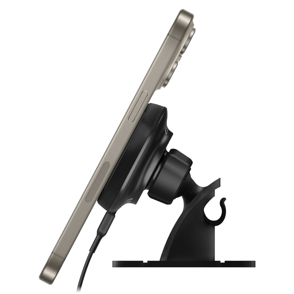 Alt View 3. Nimbus9 - Wireless Charging Magnetic Vent/Dash Phone Mount Kit - Black.