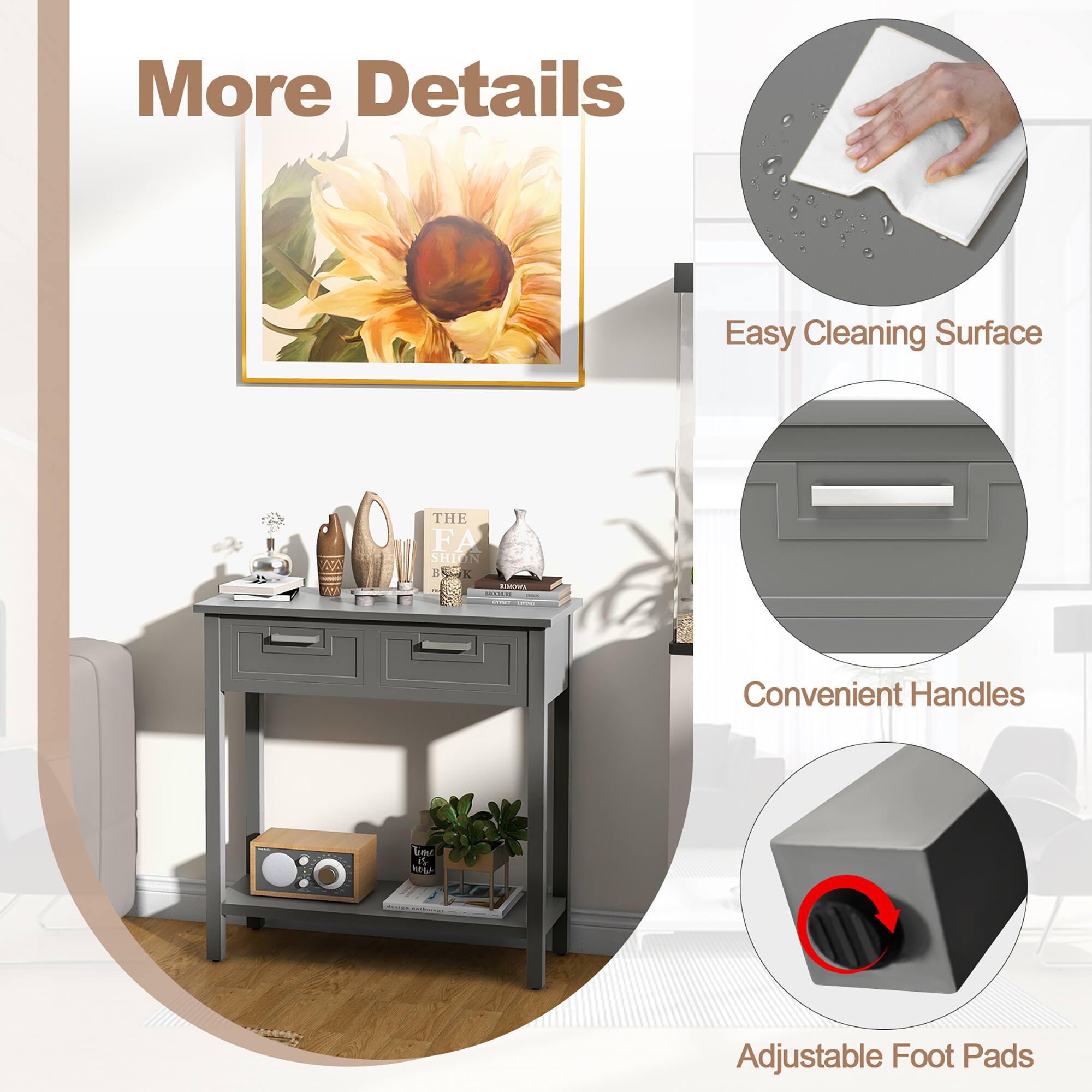 More Details

- Easy Cleaning Surface
- Convenient Handles
- Adjustable Foot Pads