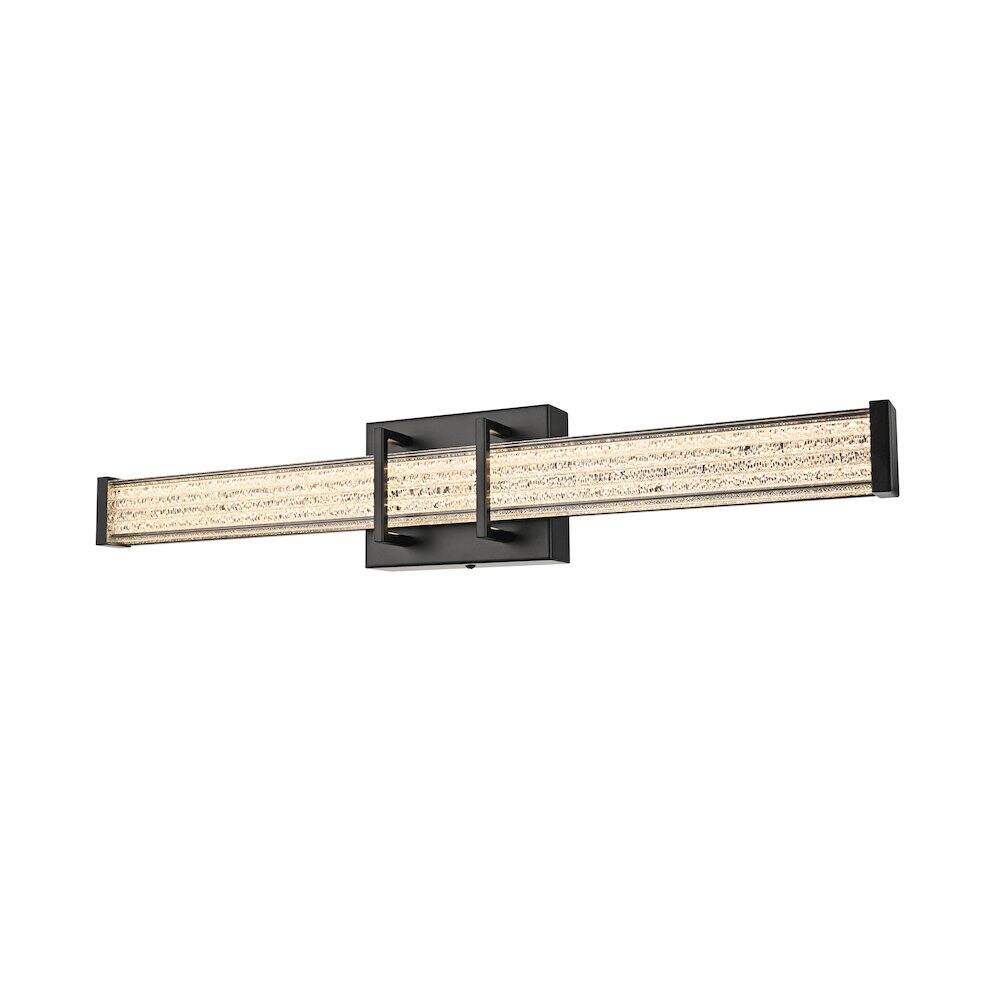 Back. Living District - Ivaan 24 Inch Led Wall Sconce In Black - Black.