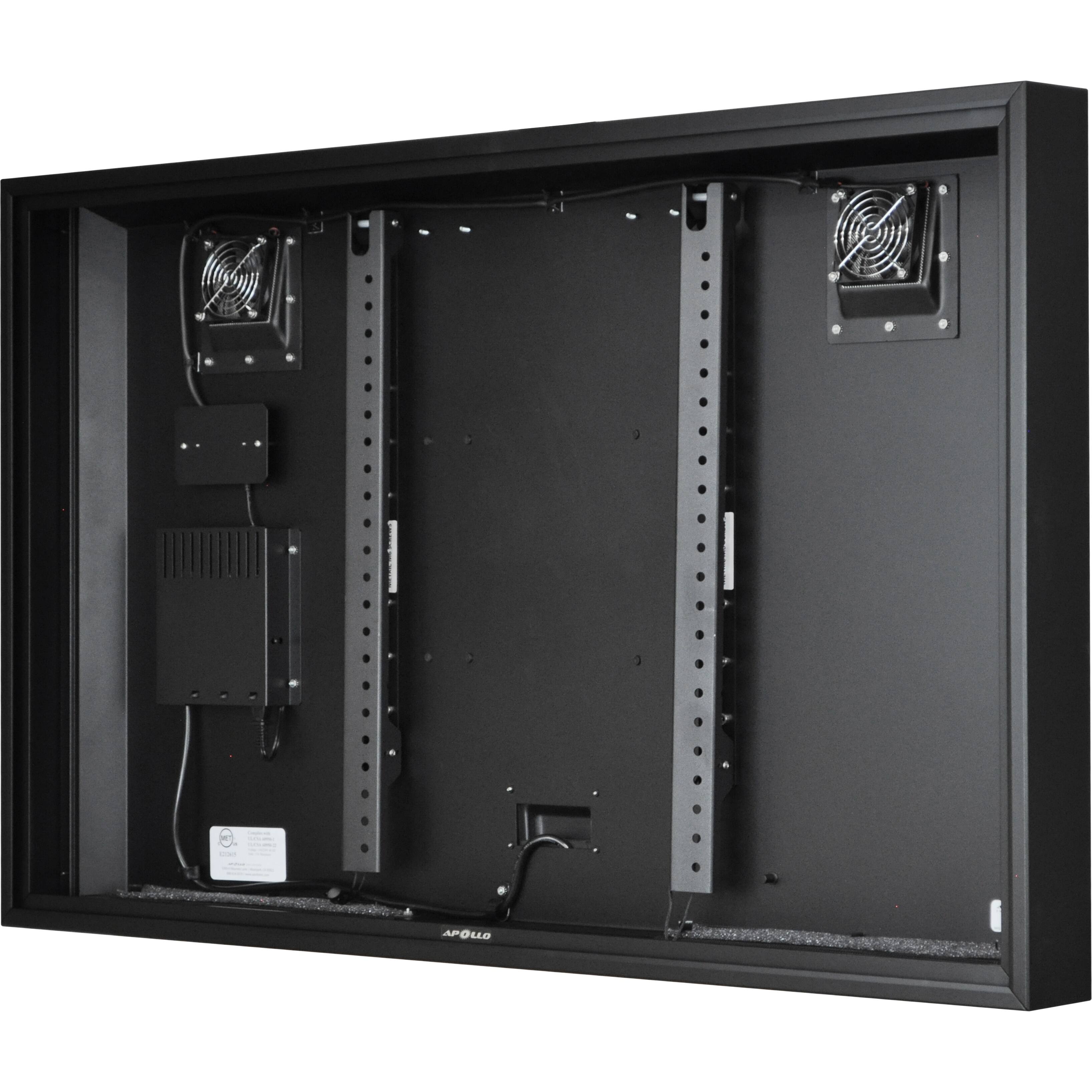 Alt View 11. Apollo Enclosures - Direct Sun Outdoor TV Enclosure for 50" to 55" slimline TVs - Black.