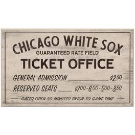 Open Road Brands - Chicago White Sox 10" x 17" Ticket Office Wood Sign - Multicolor