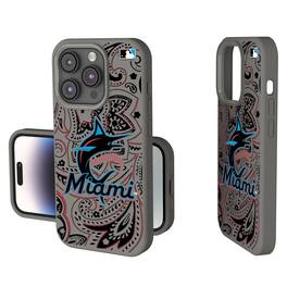 Keyscaper - MLB - Miami Marlins Paisley iPhone Soft Touch Case - 14 - Gray