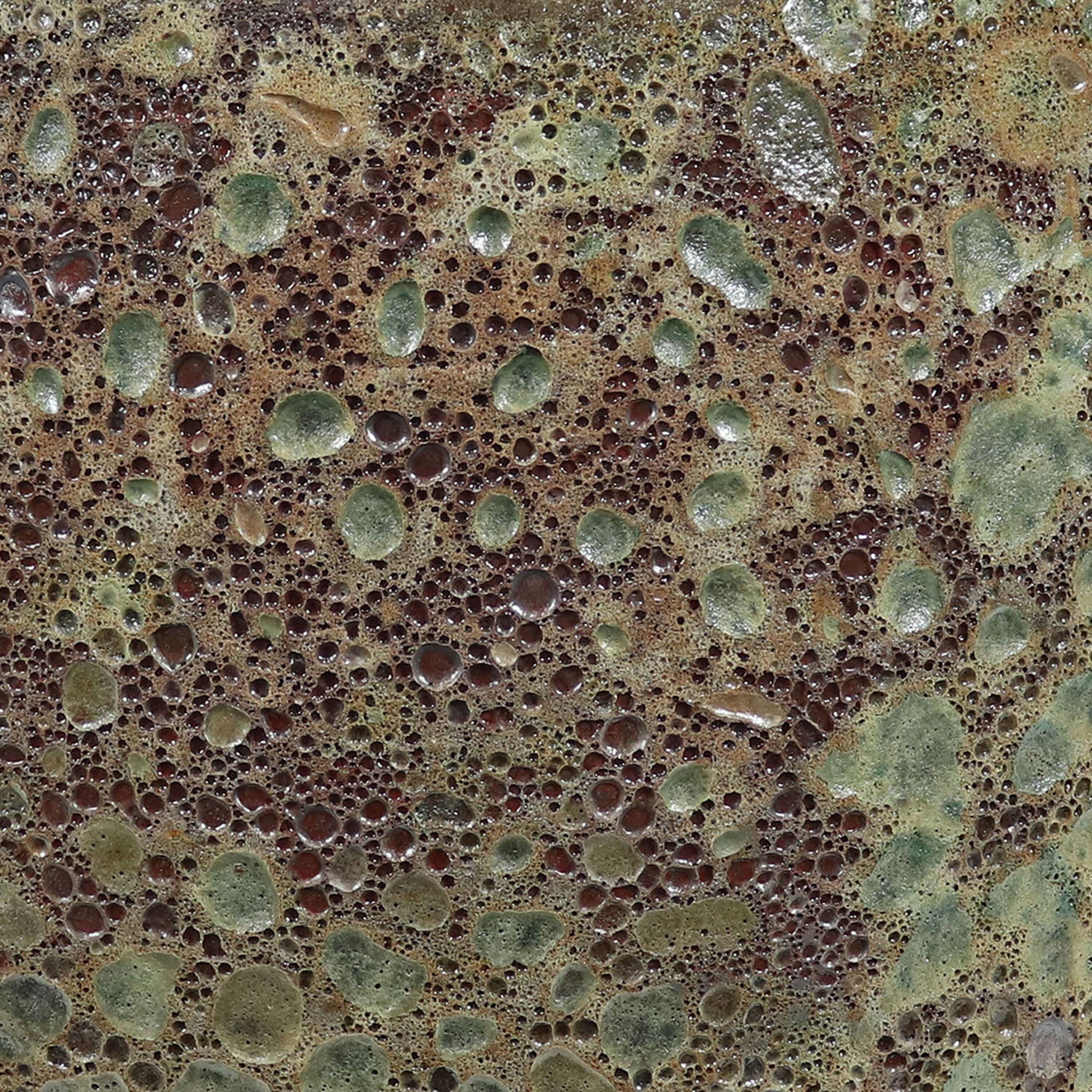 Alt View 5. Sunnydaze - 14" Lava Finish Planter Distressed Ceramic - Green.