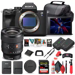 Alpha a7S III Mirrorless Camera W/ Sony FE 24mm Lens Basic Bundle (International Version) - Black