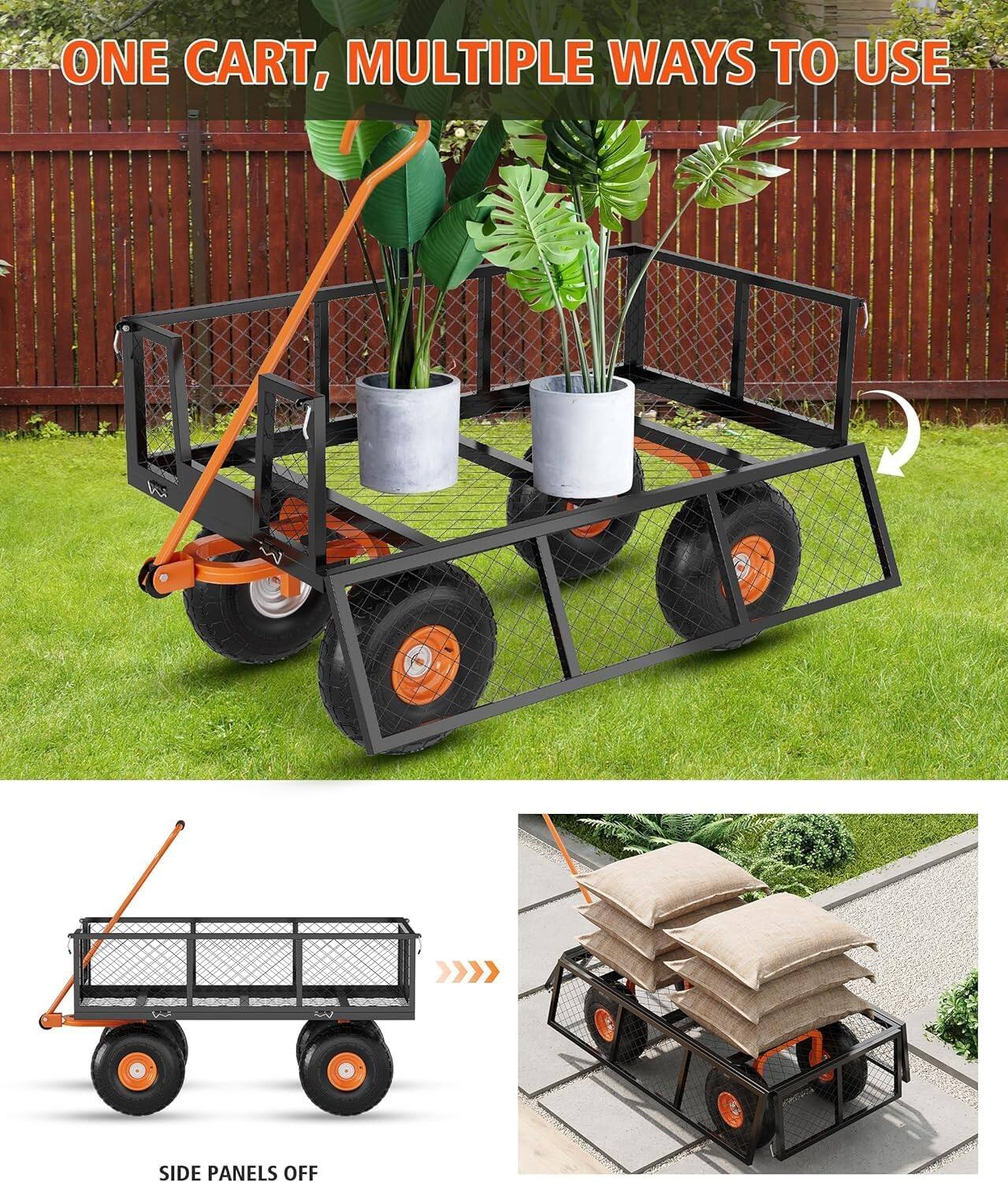 ONE CART, MULTIPLE WAYS TO USE

SIDE PANELS OFF
