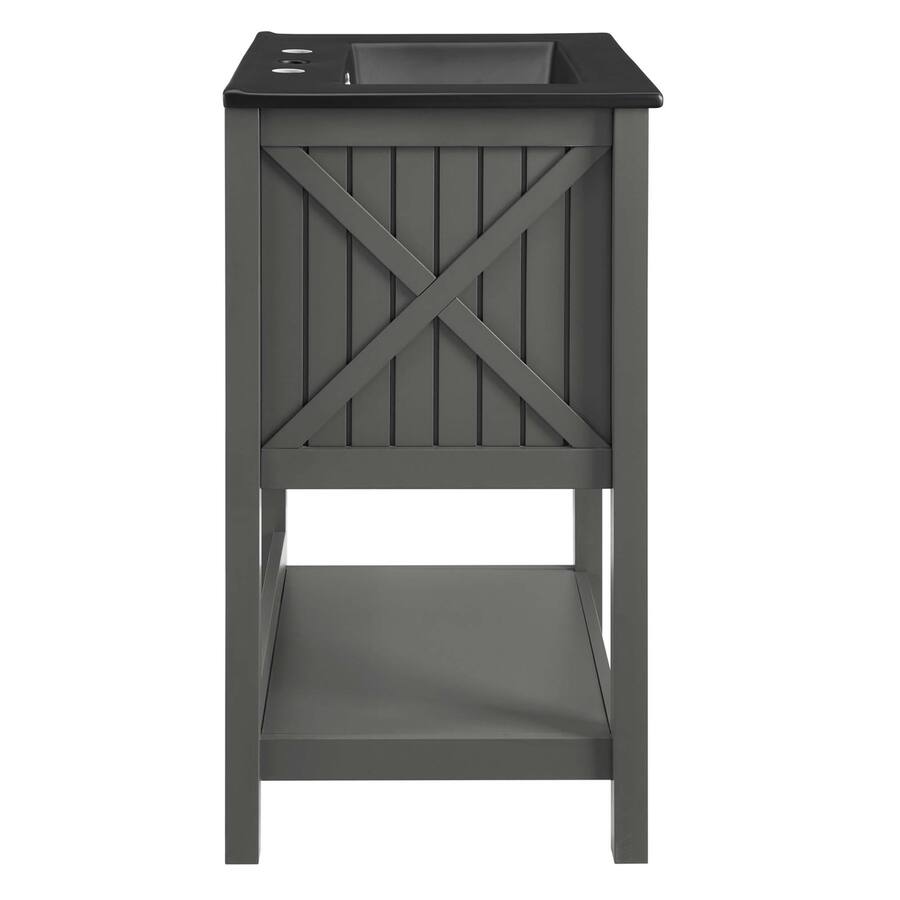 Modway Steam Bathroom Vanity Basin Included Gray Black - Best Buy