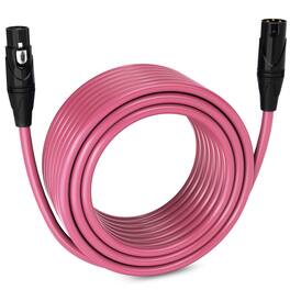 Lyxpro - 75 ft Balanced XLR Cable, Male to Female, 3 Pin Microphone Cable - Pink