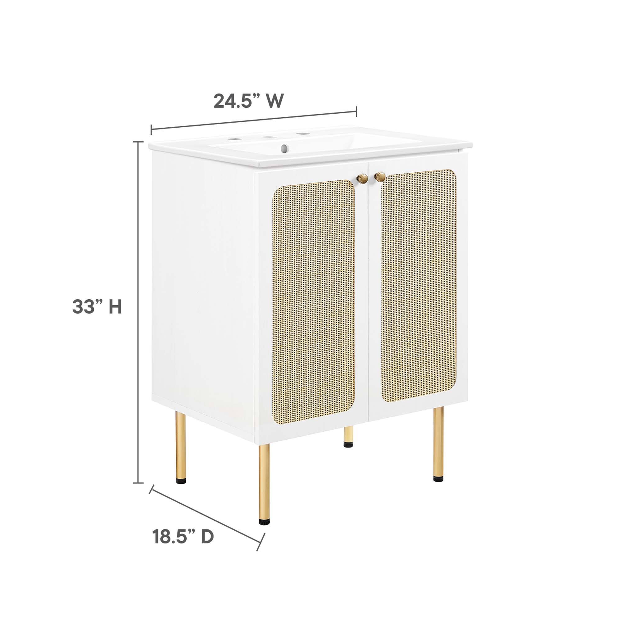 24.5" W x 33" H x 18.5" D