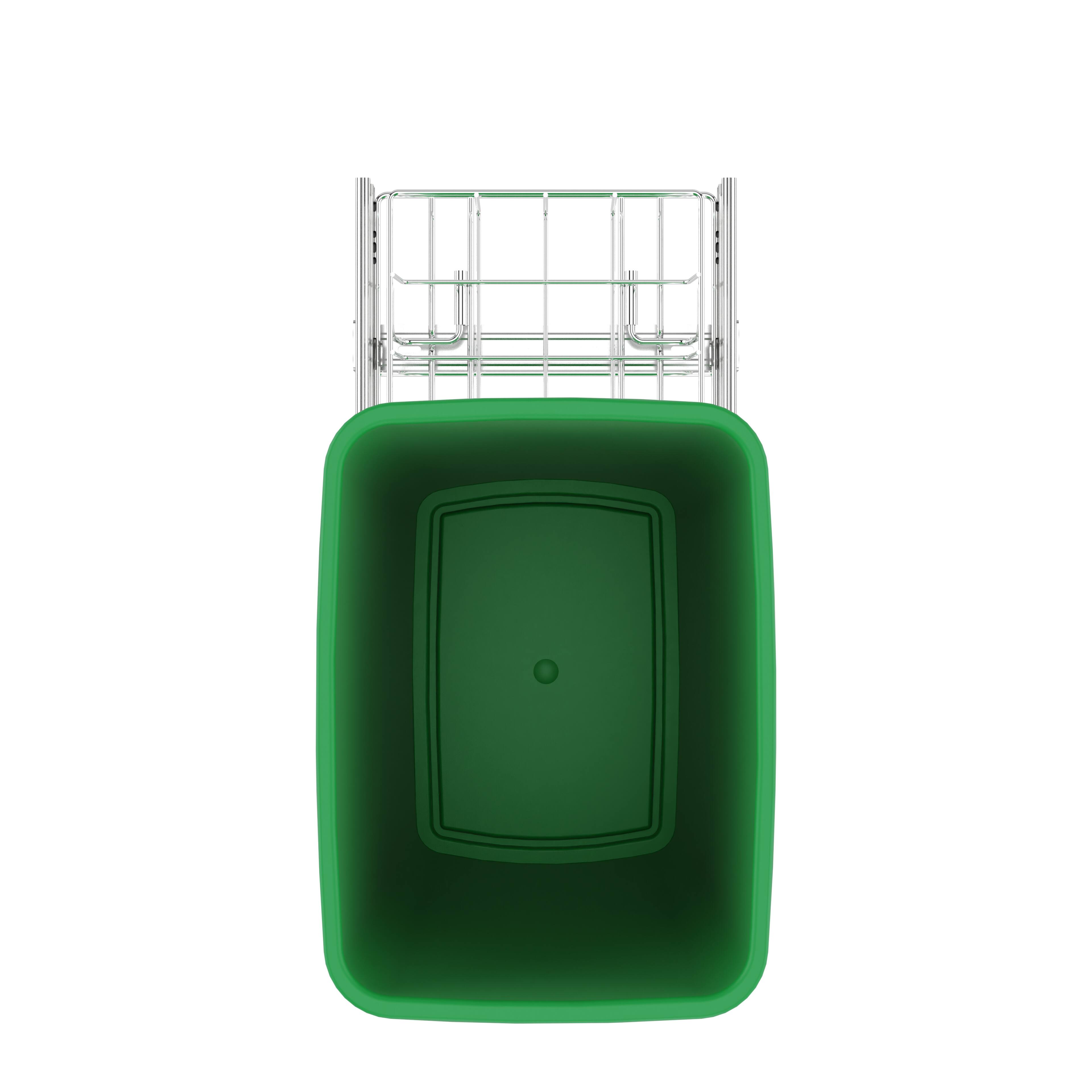 Alt View 8. Rev-A-Shelf - Rev-A-Shelf Pullout Trash Can 35 qt. for Kitchen Cabinets, Green, RV-12KD-19C-S - Green.