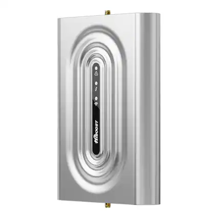 Front. HiBoost - Home Lite Plus In-Building Cellular Signal Booster for Home and Office up to 2500 Sq Ft, 5G, F10GB5SBTWP - Silver.