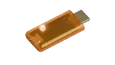 Front. Genki - ShadowCast 3 - Tiny 4K60 Capture Card with Modular HDMI Passthrough for the Nintendo Switch 2 - Orange.