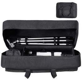 VEVOR - Telescope Case, 30”, Telescope Storage Bag with Fixed Buckles, Multi-Pocket & Detachable Divider - Black