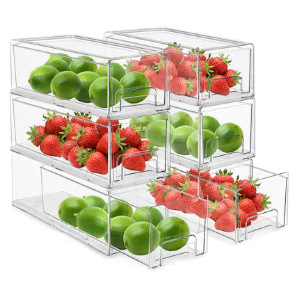 Front. Sorbus - Sorbus Clear Stackable Storage Drawers, Fridge, Kitchen and Pantry Bins for Storage and Organization - Clear.