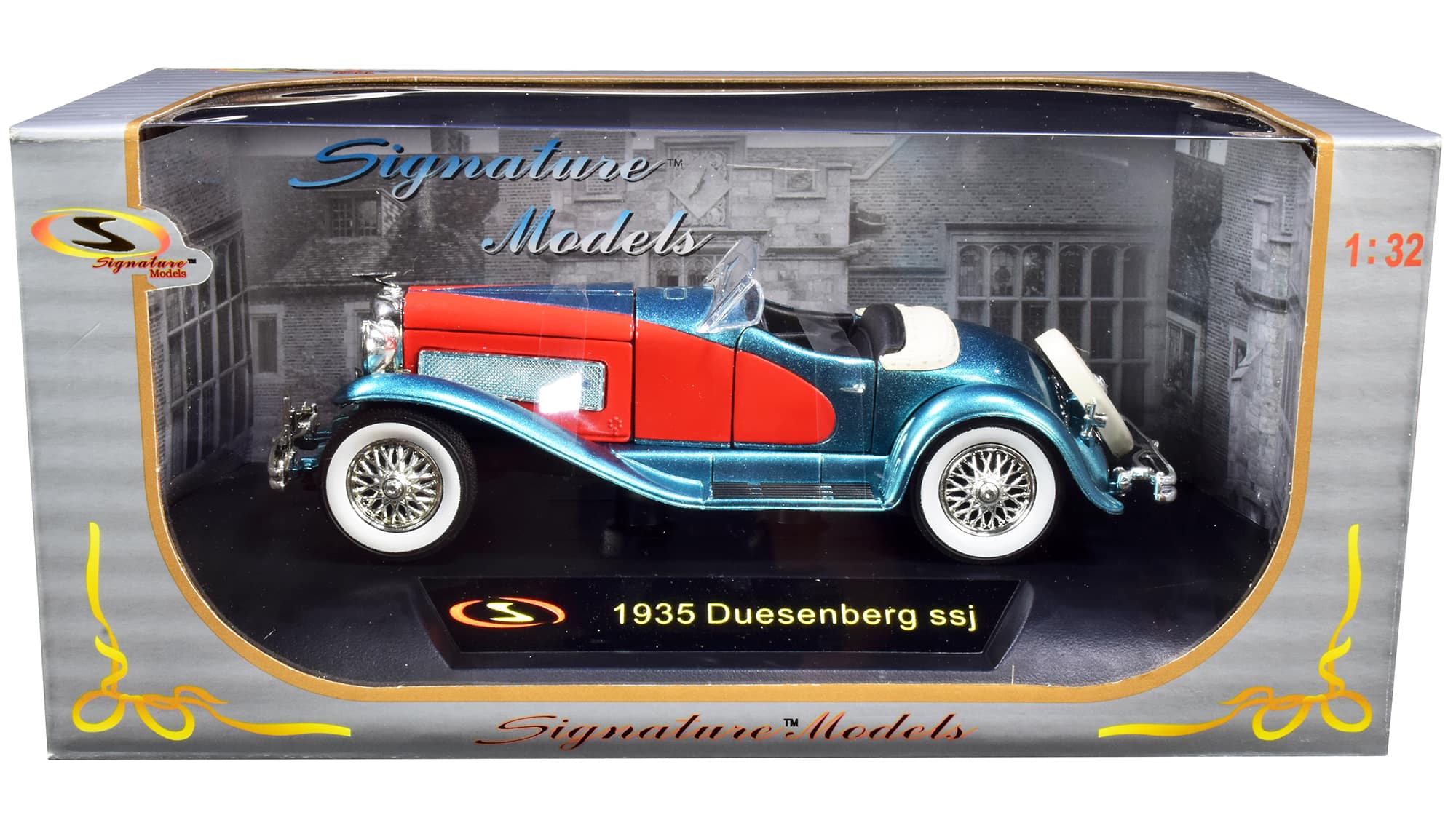 1935 Duesenberg SSJ Convertible Blue and Red 1/32 Diecast Model Car by Signature Models price history on PriceWatchPro