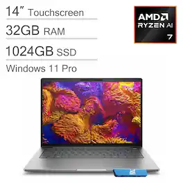 HP - ZBook 8 G1ak 14" Touchscreen - Ryzen AI 7 PRO 350 - 32GB Memory - 1TB SSD - Win 11 Pro - Meteor Silver