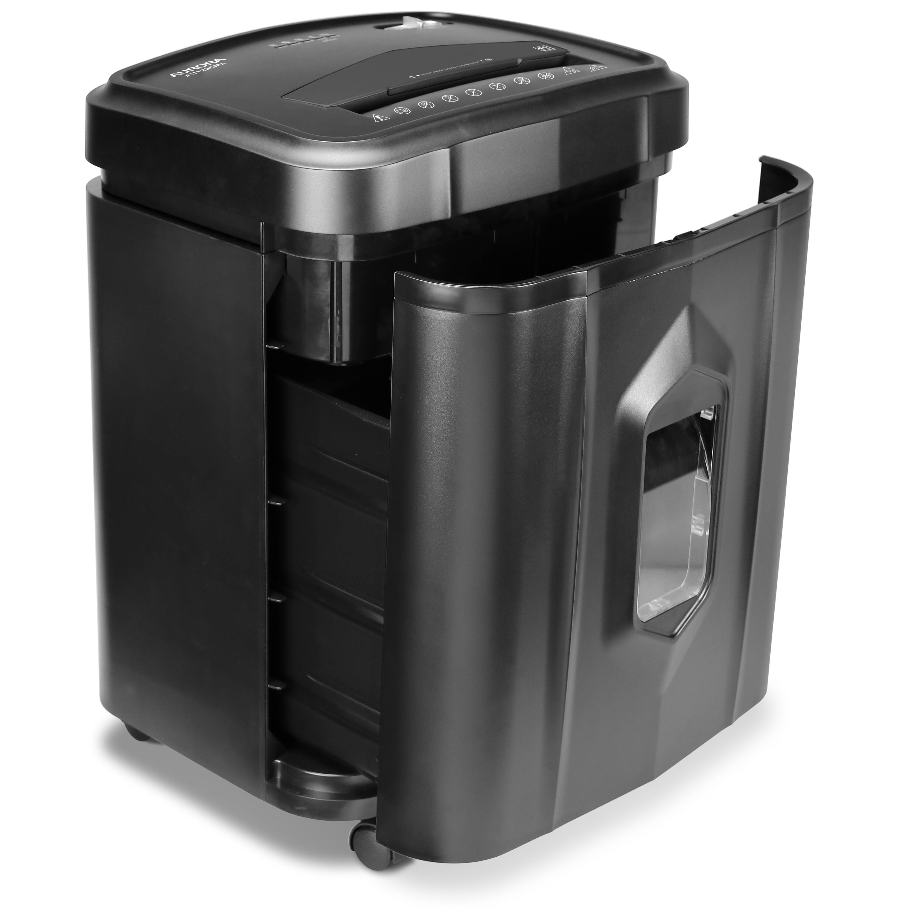 Alt View 1. Aurora - Aurora AU1235MA Professional Grade 12-Sheet High Security Micro-Cut Paper Shredder/ 20 Minutes Run/Security Level P-5 - Black.