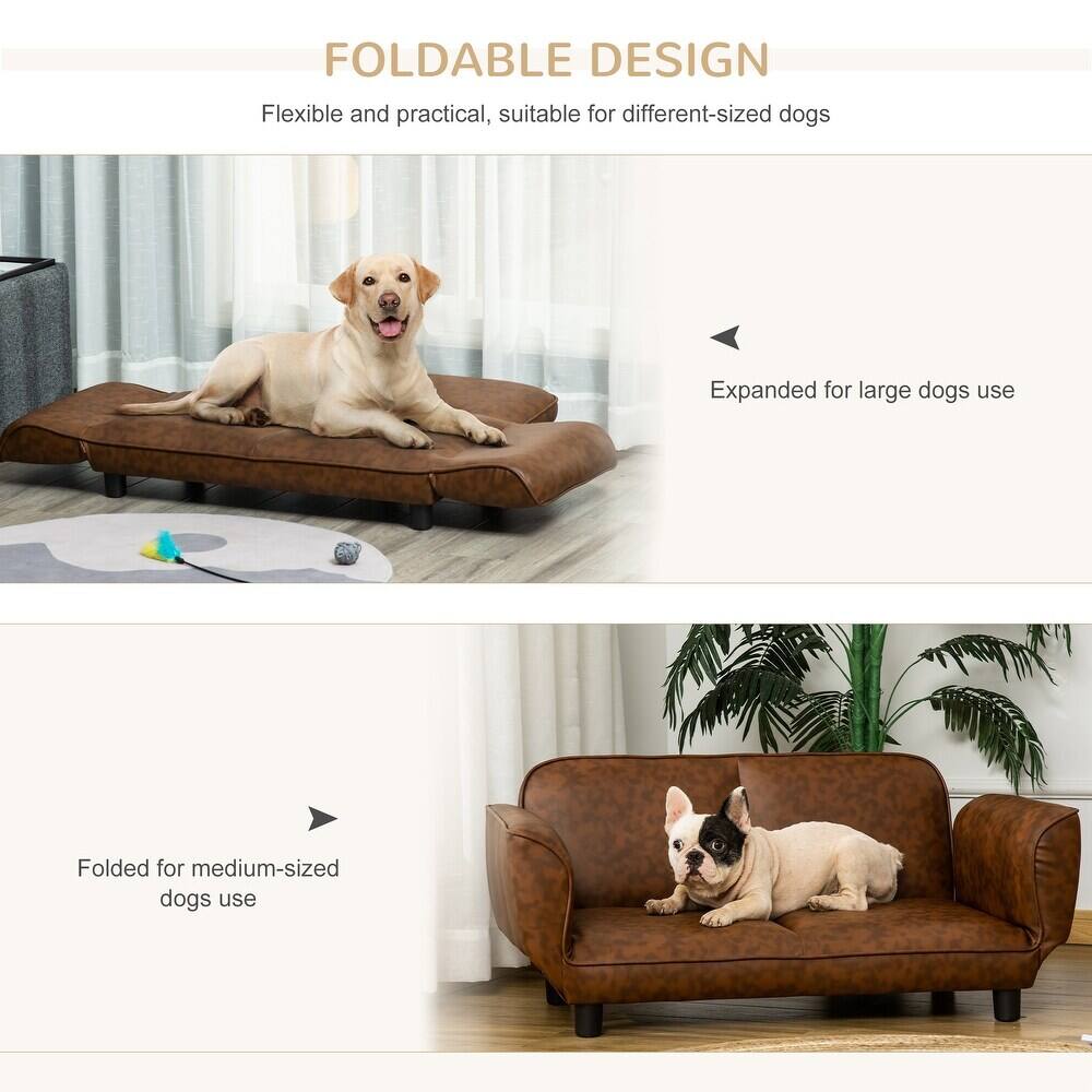 FOLDABLE DESIGN  
Flexible and practical, suitable for different-sized dogs  

Expanded for large dogs use  

Folded for medium-sized dogs use