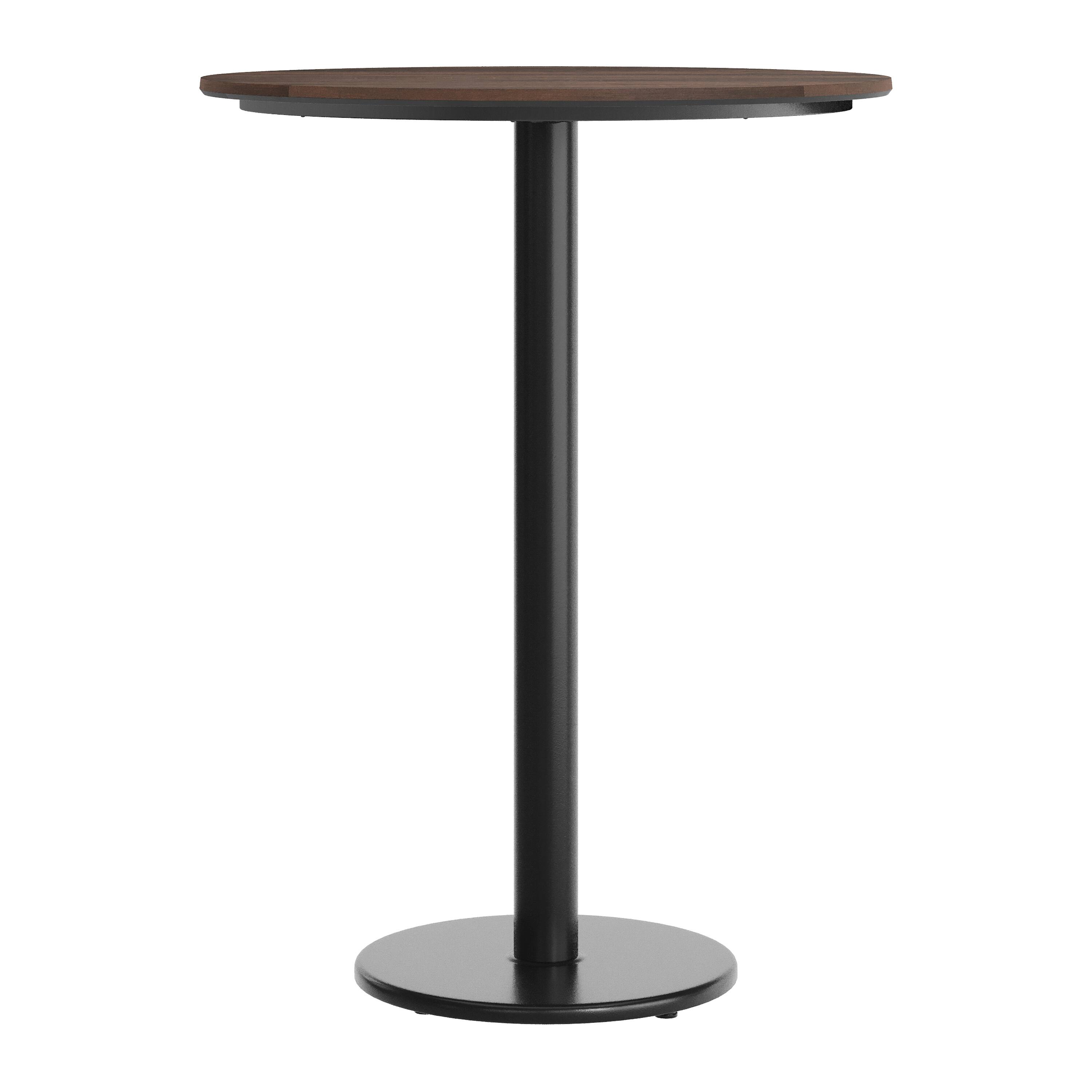 Alt View 7. Emma + Oliver - PureShield Tabletop with Seam-Free Surface Innovation and Bar Height Base - Dark Brown/Black Base.