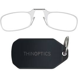 ThinOptics - 2.0 Reading Glasses with Black KeyChain - Clear