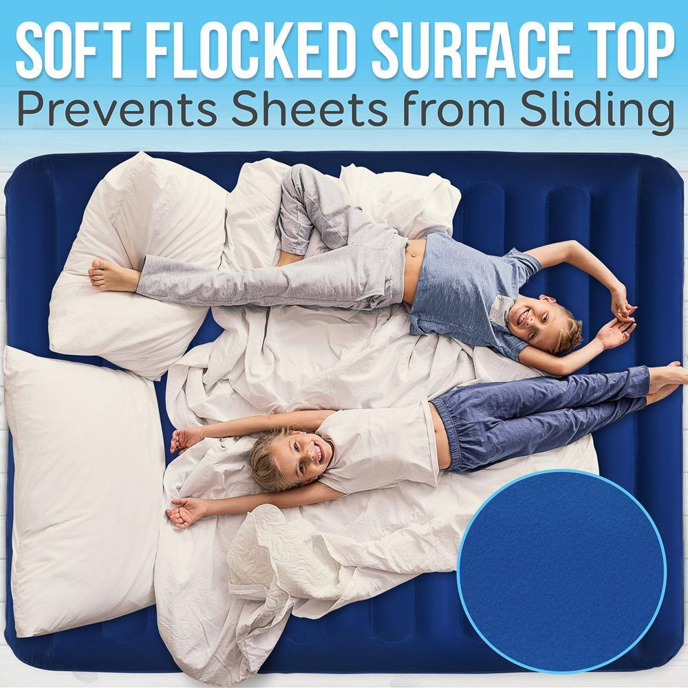 SOFT FLOCKED SURFACE TOP  
Prevents Sheets from Sliding