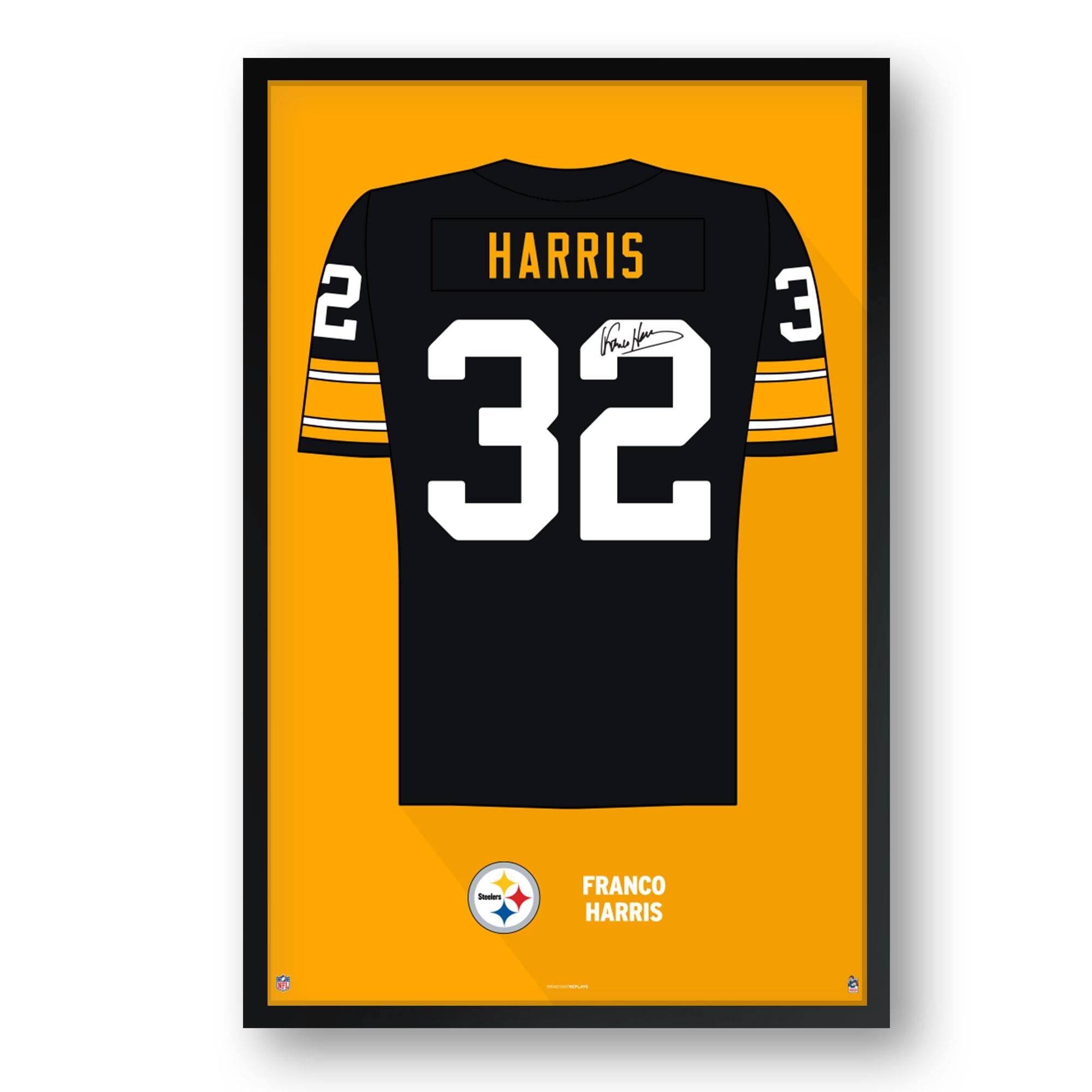 Franco Harris Pittsburgh Steelers Framed 27" x 39" Retired Jersey Art Print