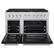Angle. ZLINE - 48 in. Wide 8 Burner ZLINE Paramount Double Oven Dual Fuel Range (SDR-BLM-48) - Satin Steel/Black Matte.