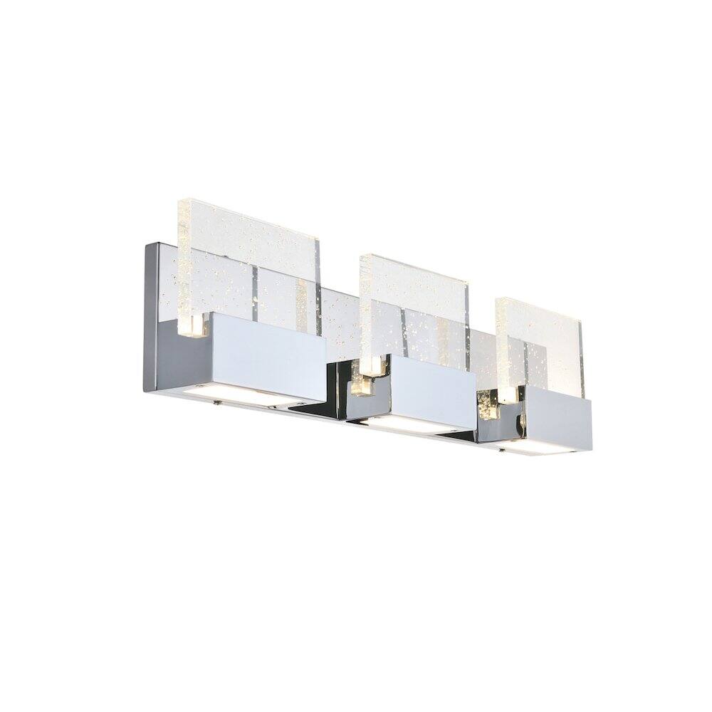 Alt View 2. Elegant Lighting - Pollux 3 Light Chrome Led Wall Sconce - Chrome.