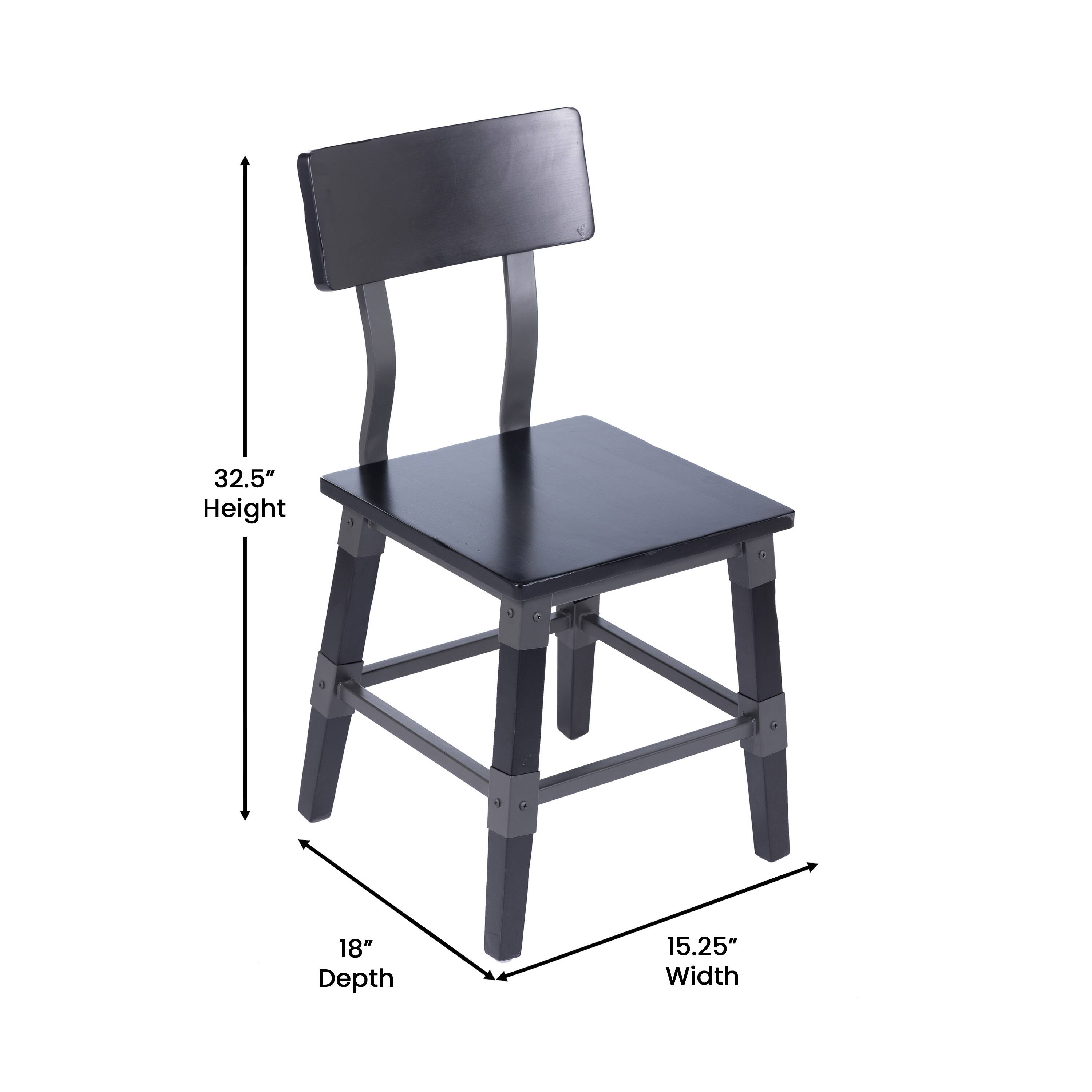 32.5" Height  
18" Depth  
15.25" Width