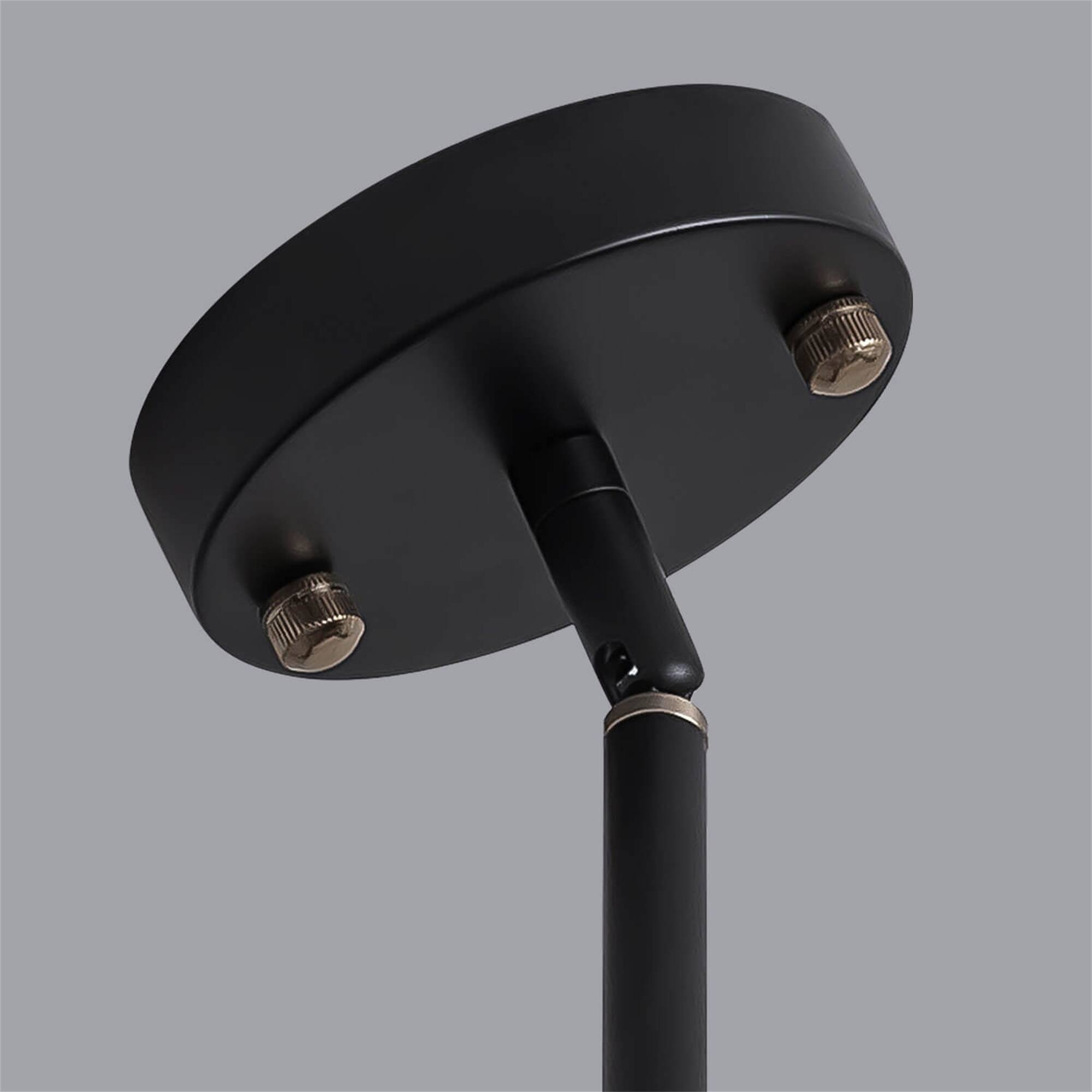 Alt View 6. Siljoy - 16-Light Smoke Gray Glass Shade Molecular Chandelier - Black.