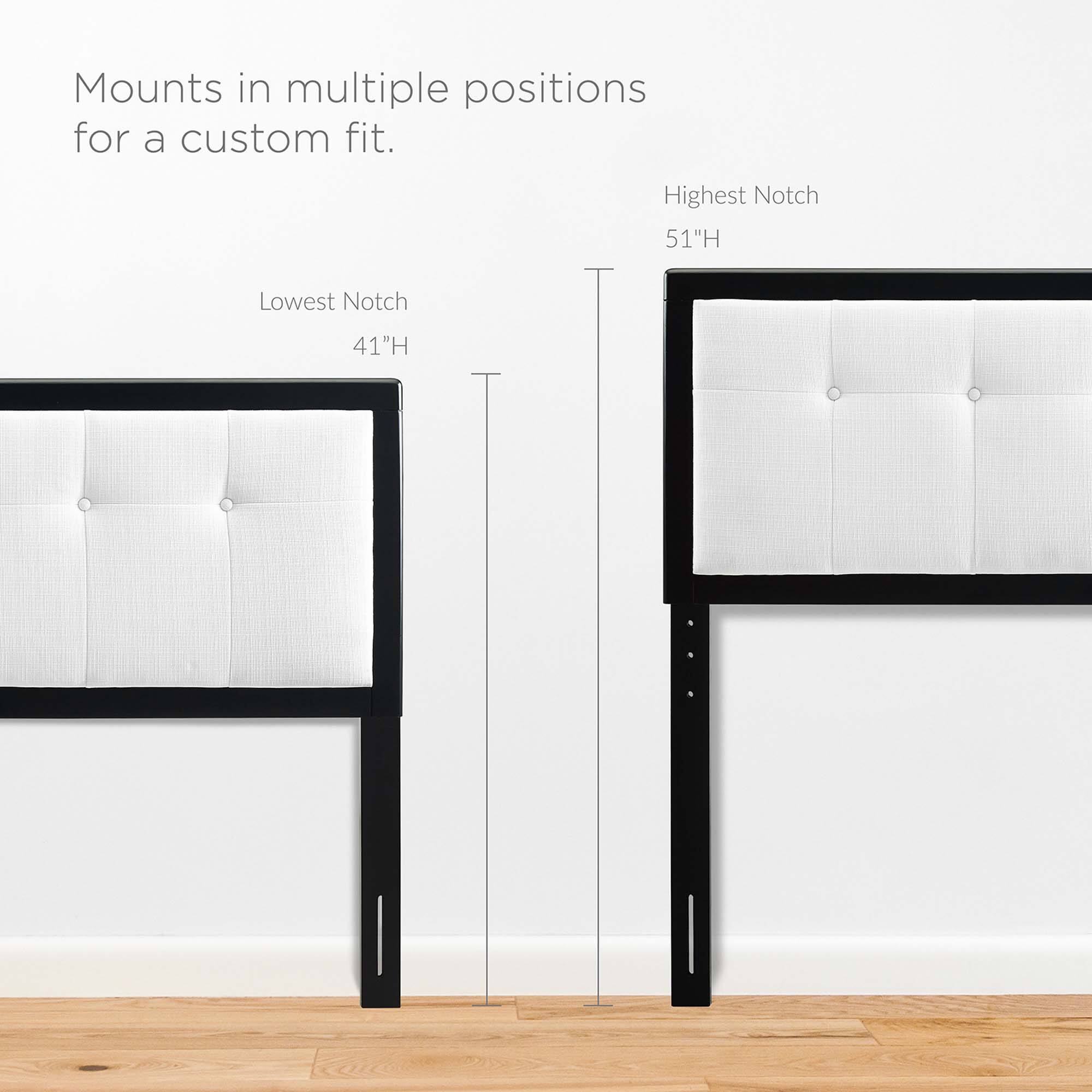 Mounts in multiple positions for a custom fit.

Lowest Notch 41"H

Highest Notch 51"H