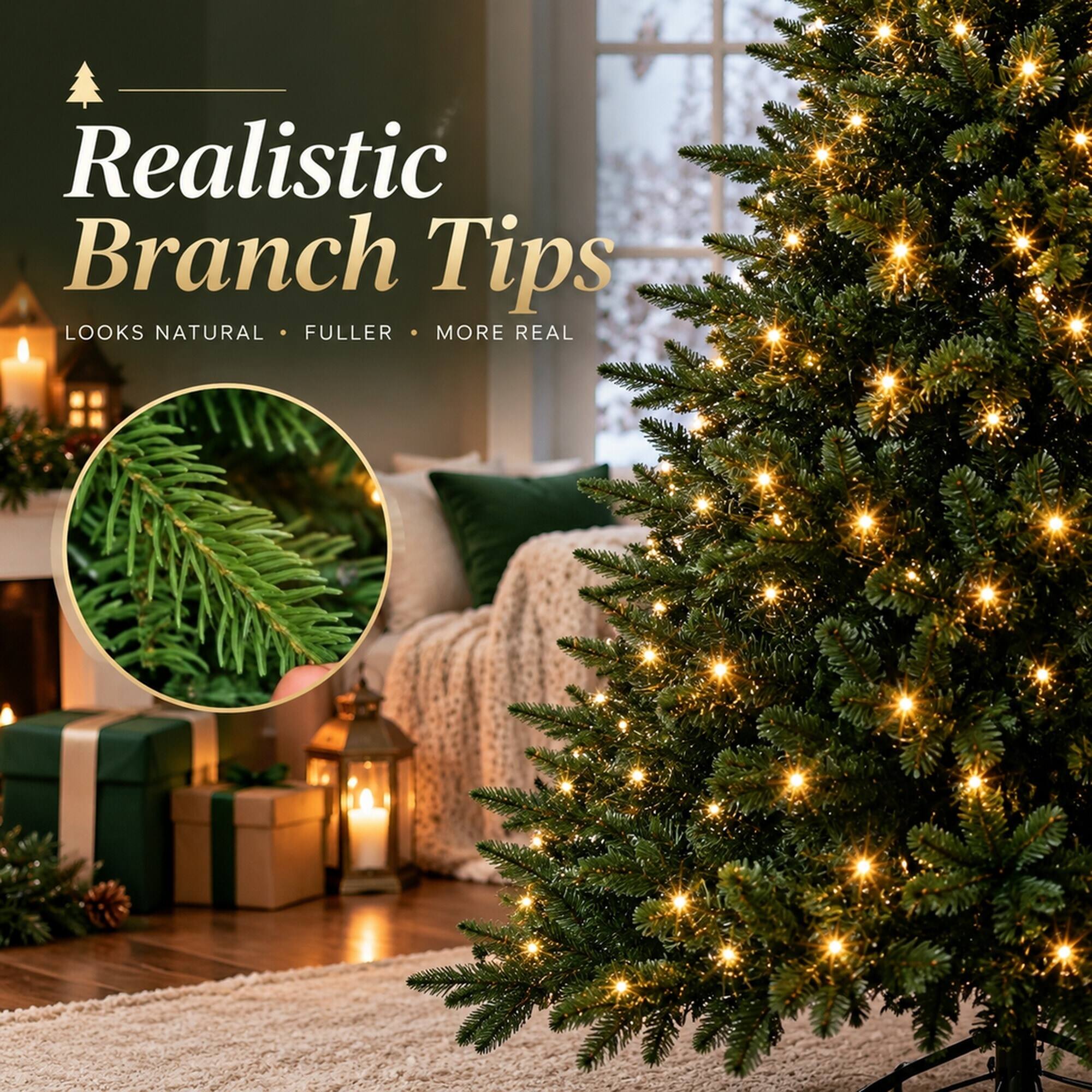 Realistic Branch Tips  
LOOKS NATURAL • FULLER • MORE REAL