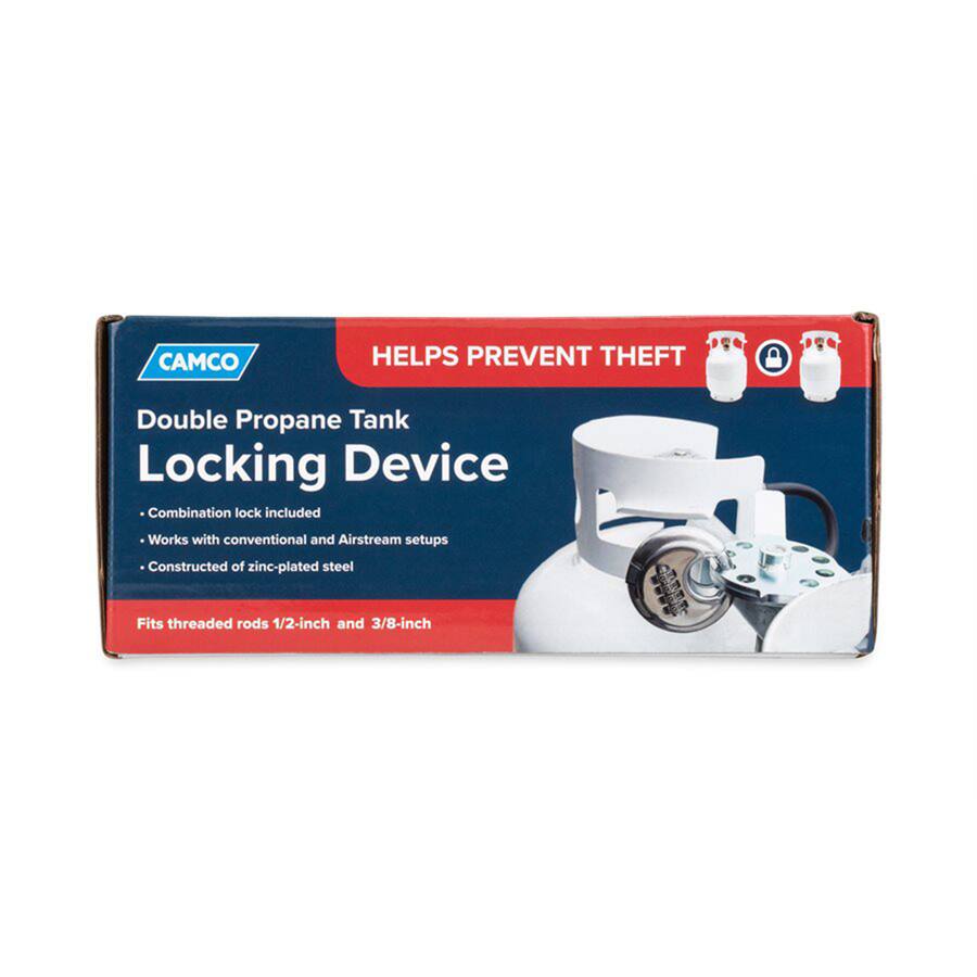 Propane Lock Camco Double Propane Tank Theft Prevention Combination Locking Device ...