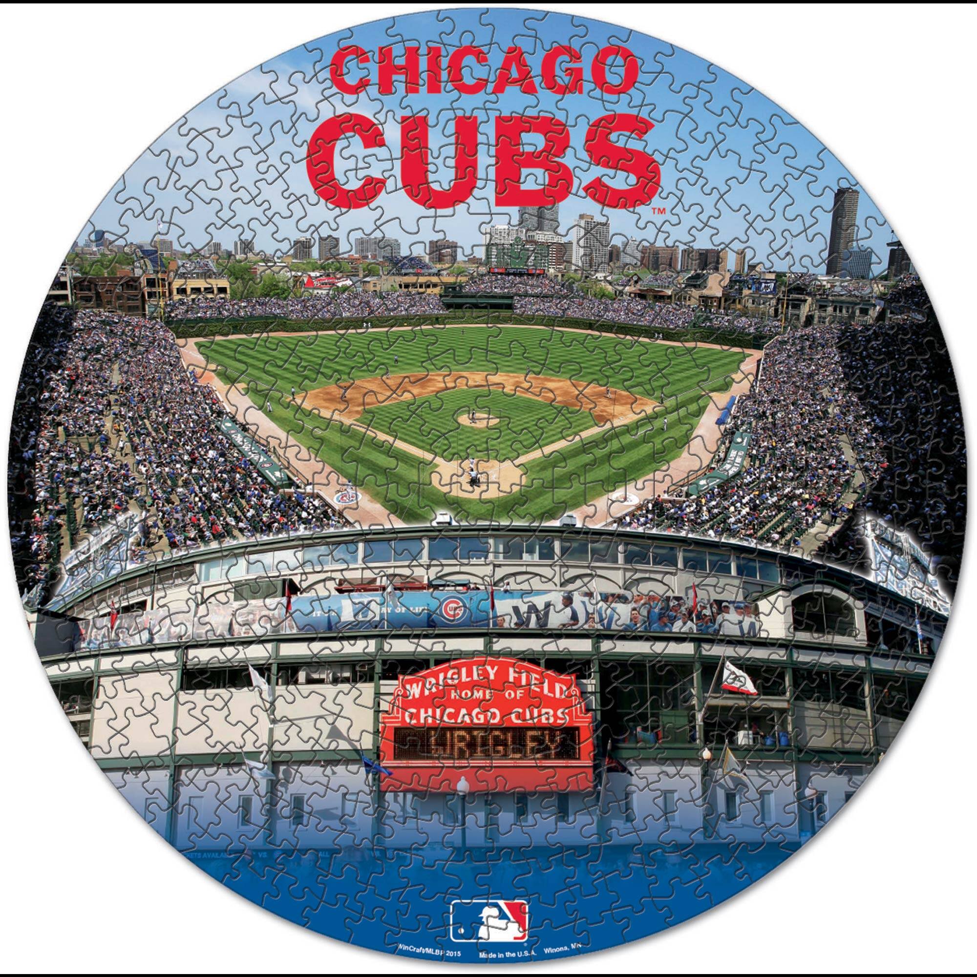 WinCraft - Chicago Cubs Round 500-Piece Puzzle - Multicolor