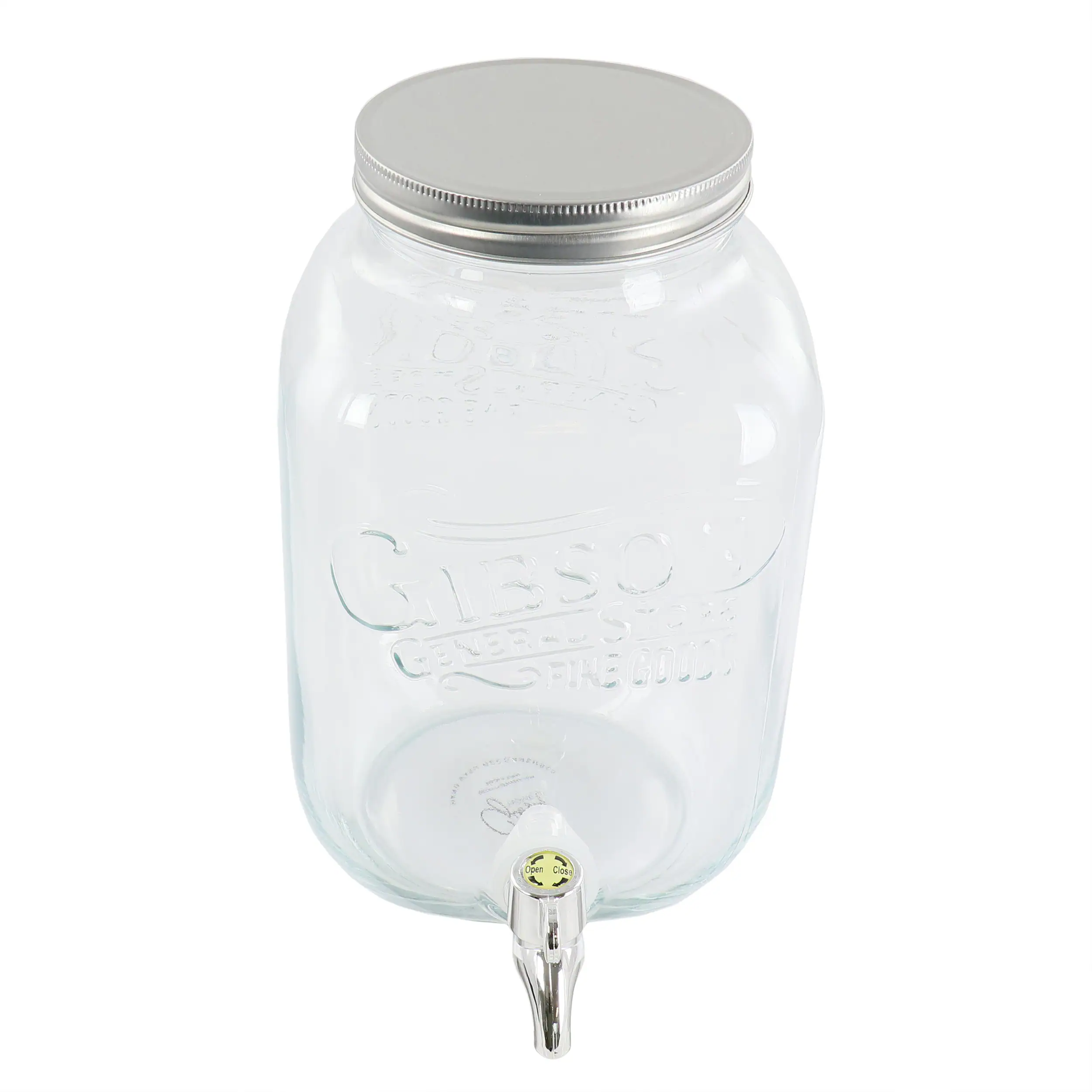 The text on the image reads: "Glass Jar with a Lid and a Metal Screw Top."
