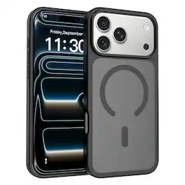 UUCOVER - Magnetic Case for Apple iPhone 18 Pro,Shockproof TPU+PC Translucent Matte Case Compatible with MagSafe Slim Cover - Black